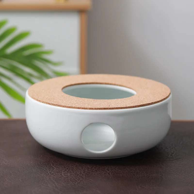 wholesale custom logo porcelain teapot with candle warmer luxury ceramic warmer