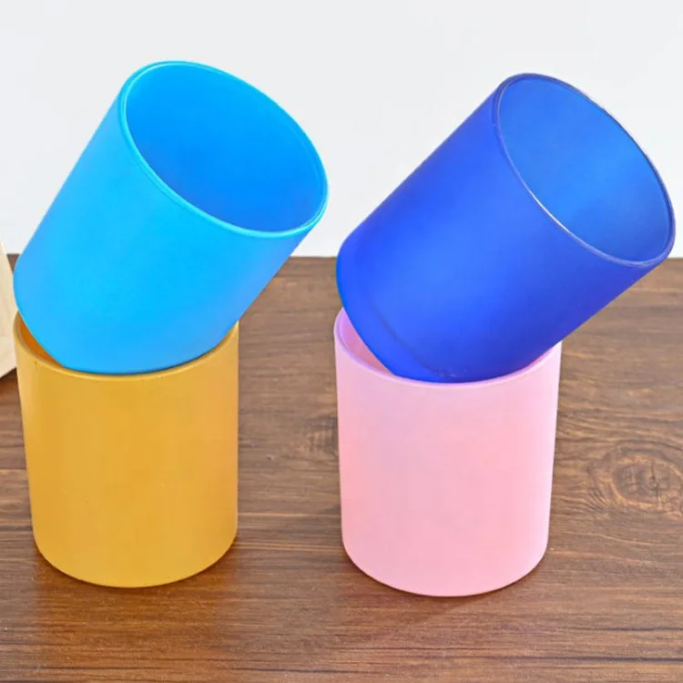 Wholesale DIY large colorful amber white green matte black luxury crystal ceramic empry unique candle jars in bulk