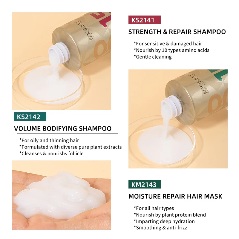 KOGEEYY Wholesale Hair Care Argan Oil Growth Shampoo Hair Loss Shampoo Sulfate Free Salon Repair Hair Keratin Shampoo