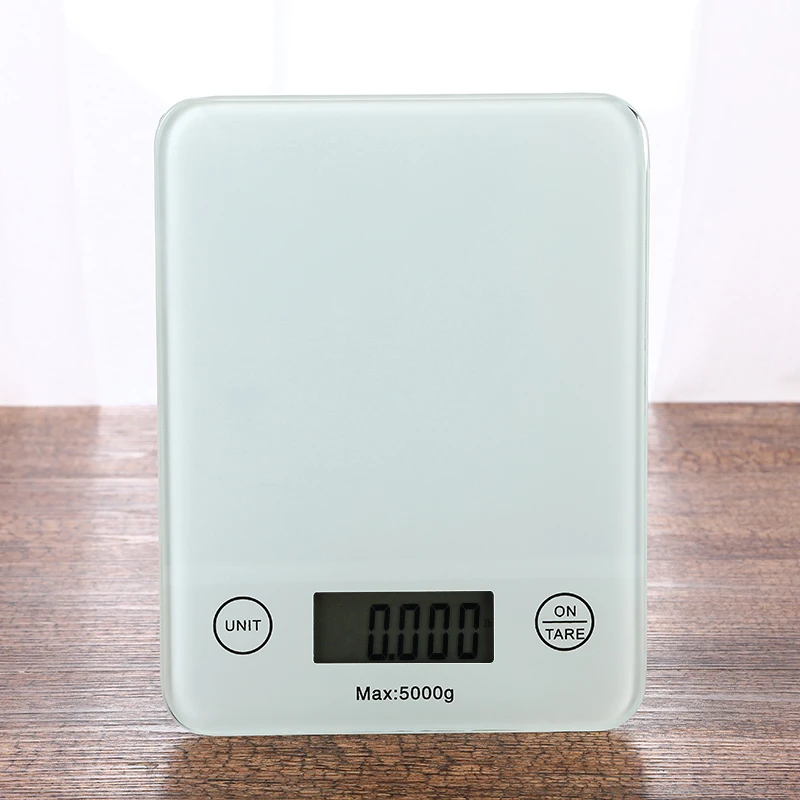 Tare Function 5kg Extra-Large Glass Digital LCD Display Kitchen Scale