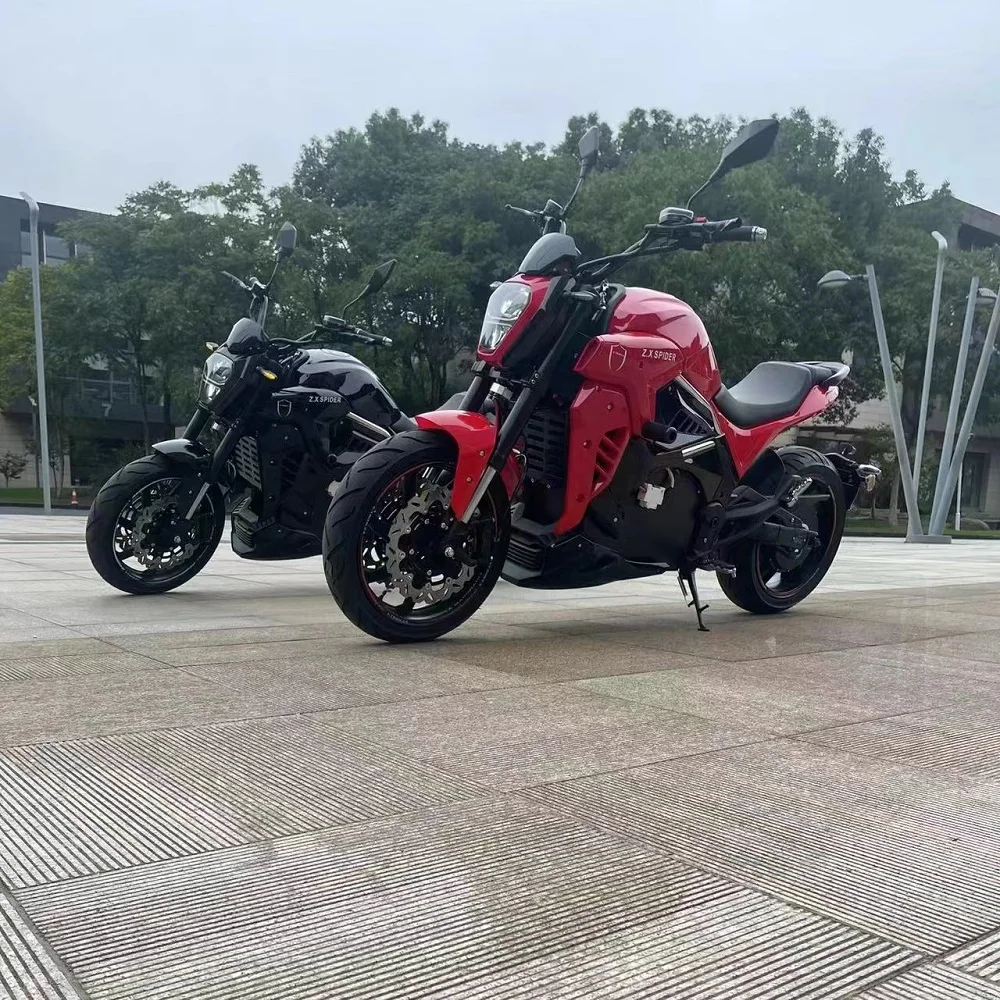 6000w Electric Motorbike  High Speed  72V50AH Lithium Battery Street Racing Electric Motorcycle Scooter