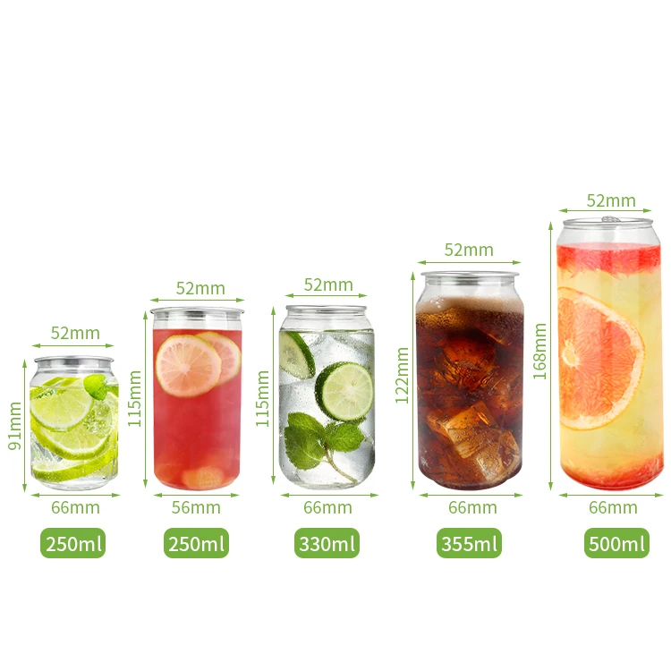 210ml/250ml/350ml/500ml/650ml Clear Plastic Beverage Bottles Transparent Empty Soda Bottles With Aluminum Lid Airtight