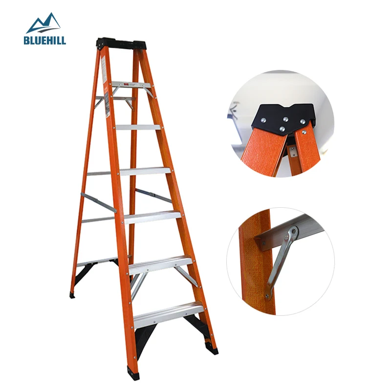 Factory suppliers high quality 7 rung balance stable and serviceable fiberglass access frp ladder rungs