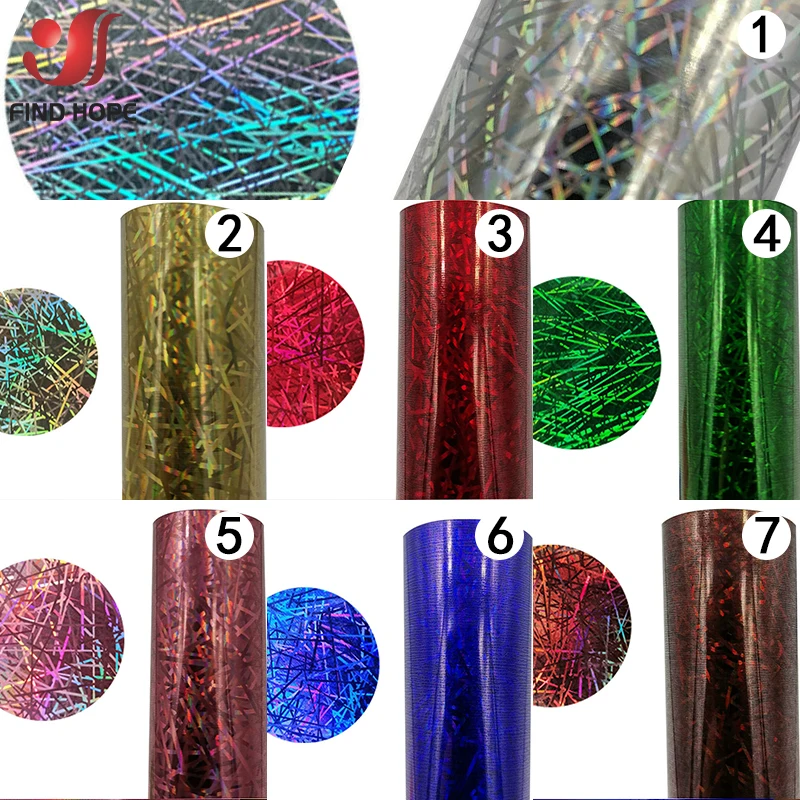 
30cm*50cm Hologram iridescent Chrome Heat Transfer Vinyl Iron-on Heat Press Textile T-Shirt Cricut Film Multicolor DIY 