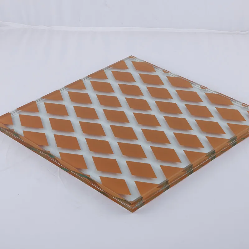 Decorative functional ceramic frit glass  architectural facades interior partitions and feature walls with vibrant aesthetics