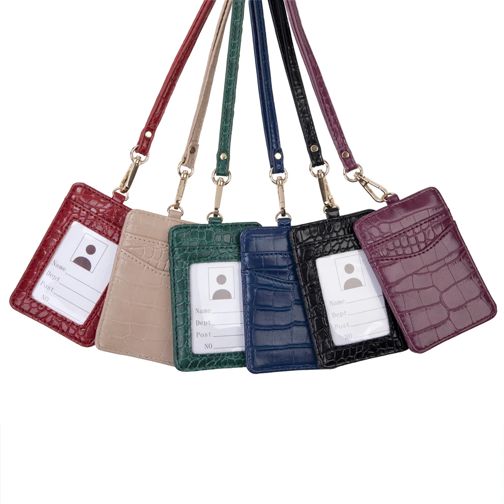 2020, оптовая продажа, держатель для карт сотрудника компании со змеиным узором, PU бейдж, держатель для карт сотрудника для женщин и мужчин