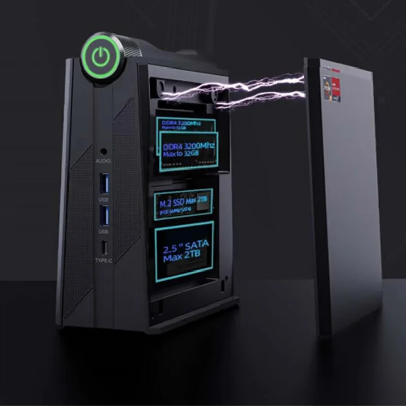 AOC Mini Mini Host MOSSM9 AMD Ruilong R9 5900HX Eight Core Office Home Game Mini Case Portable HTPC Desktop Computer