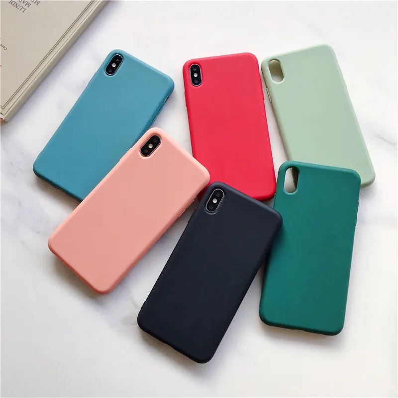 
Candy Color Plain Silicone Soft TPU Matte Phone Cases Casing For iphone 12 Pro Max 