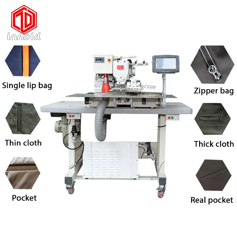Automated Industrial Jeans Front Laser Patch Welding Jean Pocket Sewing Machine