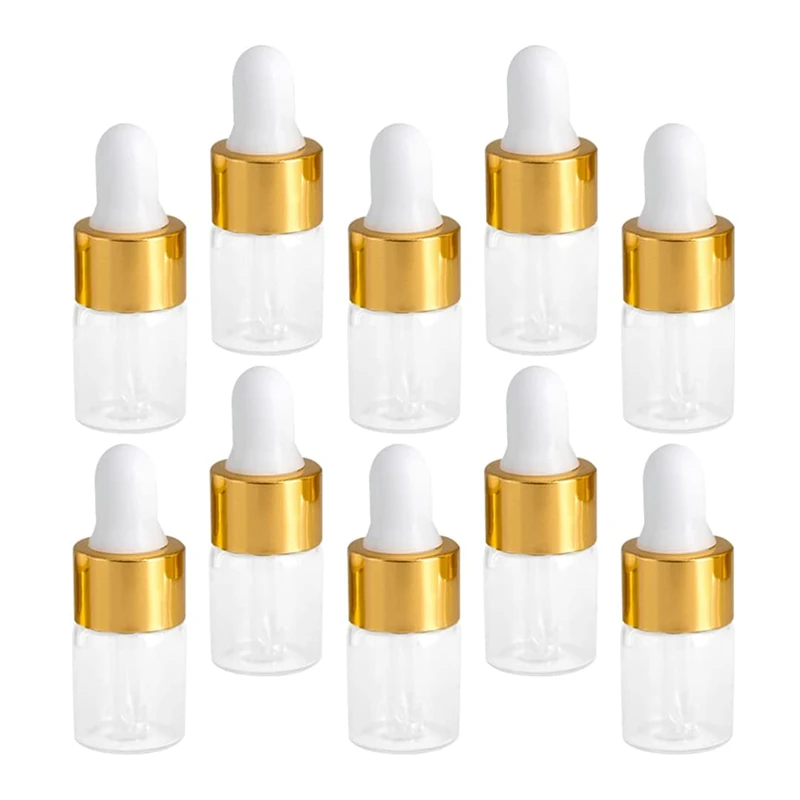 1ml 2ml 3ml Sample Vials Empty Glass Small Mini Perfume Essential Oil Dropper Bottles