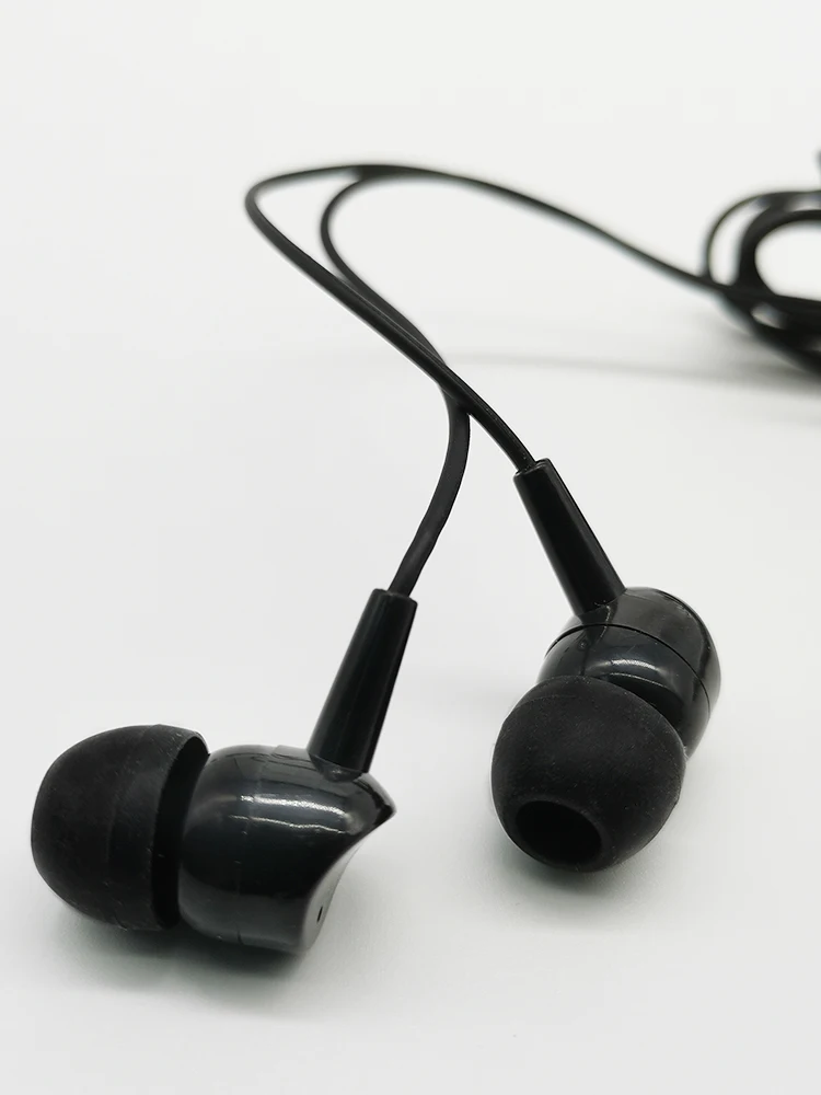 Cheap 2 Plug Retractable Wire Airline Earphone Foldable Disposable Earphone