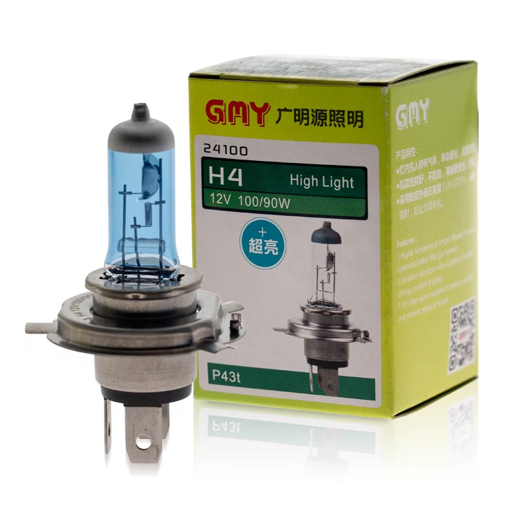 H4 12V60W/55W 12V100W/90W blue super white halogen car lighting