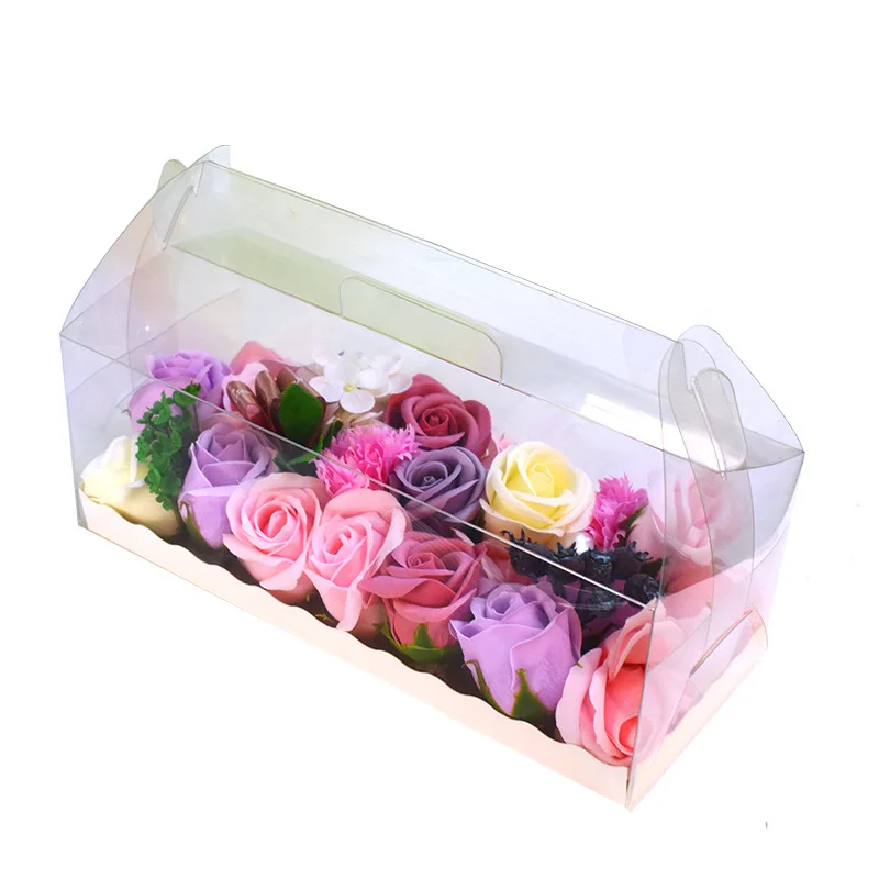 
KCCB Double-sided laminated cupcake box transparent Swiss roll packing box western baking towel roll packing box multi-size 