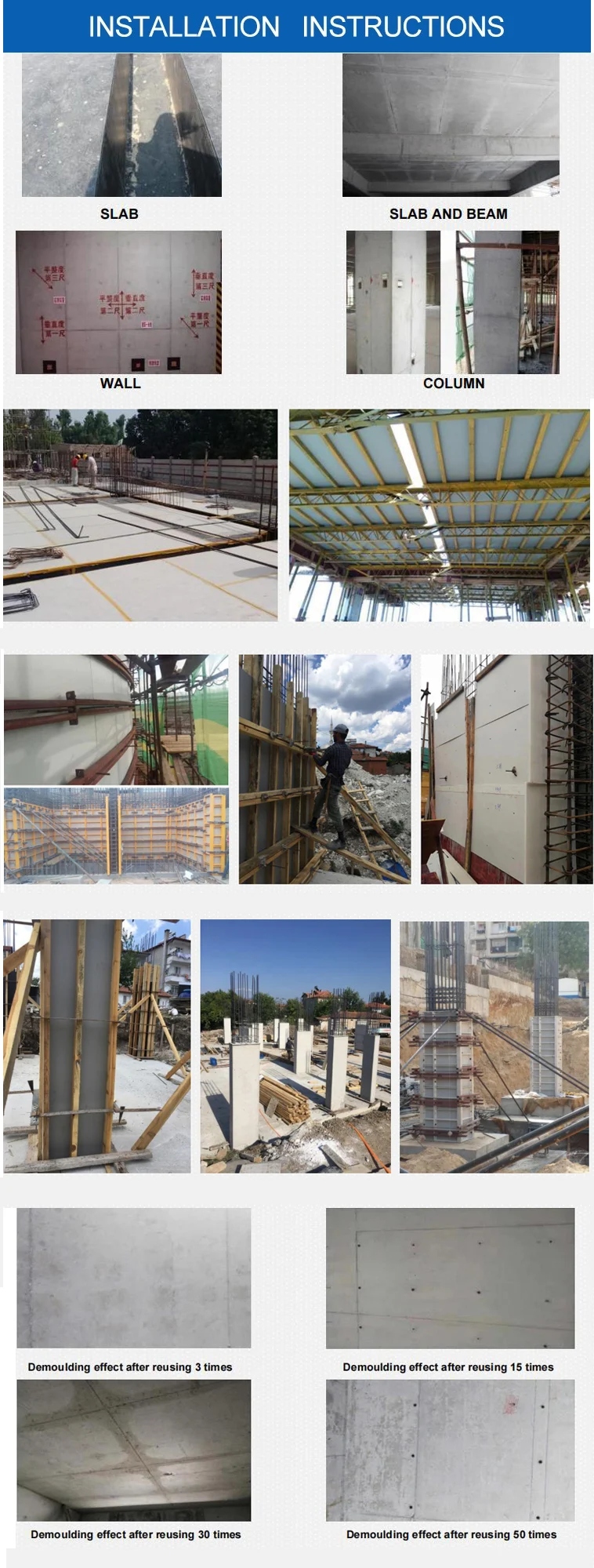 hollow pp formwork