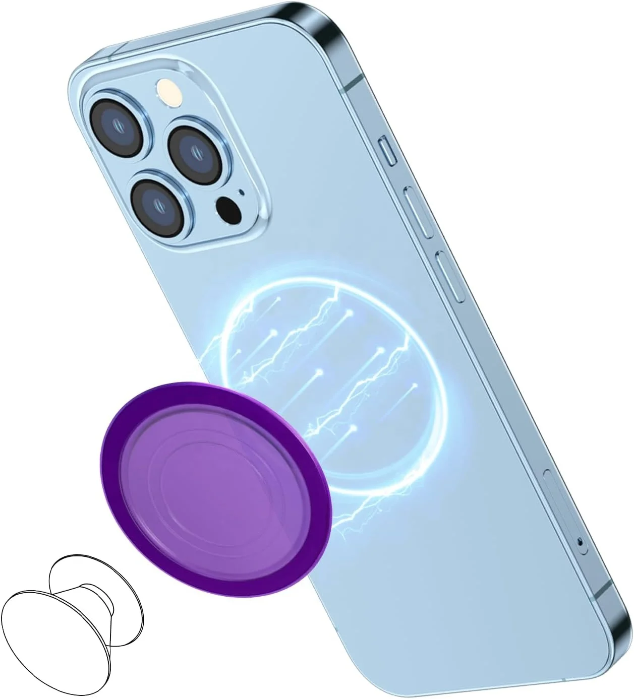 Magnetic Base Compatible with PopSocket Phone Grips and iPhone MagSafe Cases Removable Socket Grip Base for PopSocket Stand