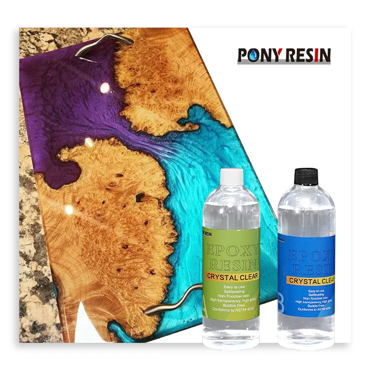 Food Grade Safe Liquid Self-leveling Epoxy Resin Anti-yellowing Epoxy Resin A and B for Wood Work Making