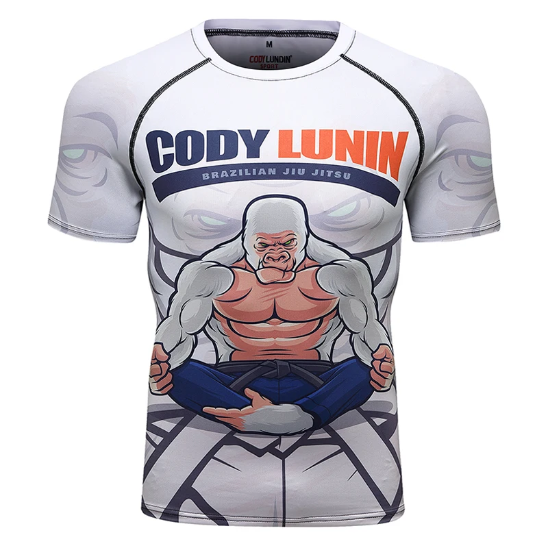 Пользовательский бренд/логотип MMA Футболка Топ гвардия Полная Сублимация короткий рукав Рашгард