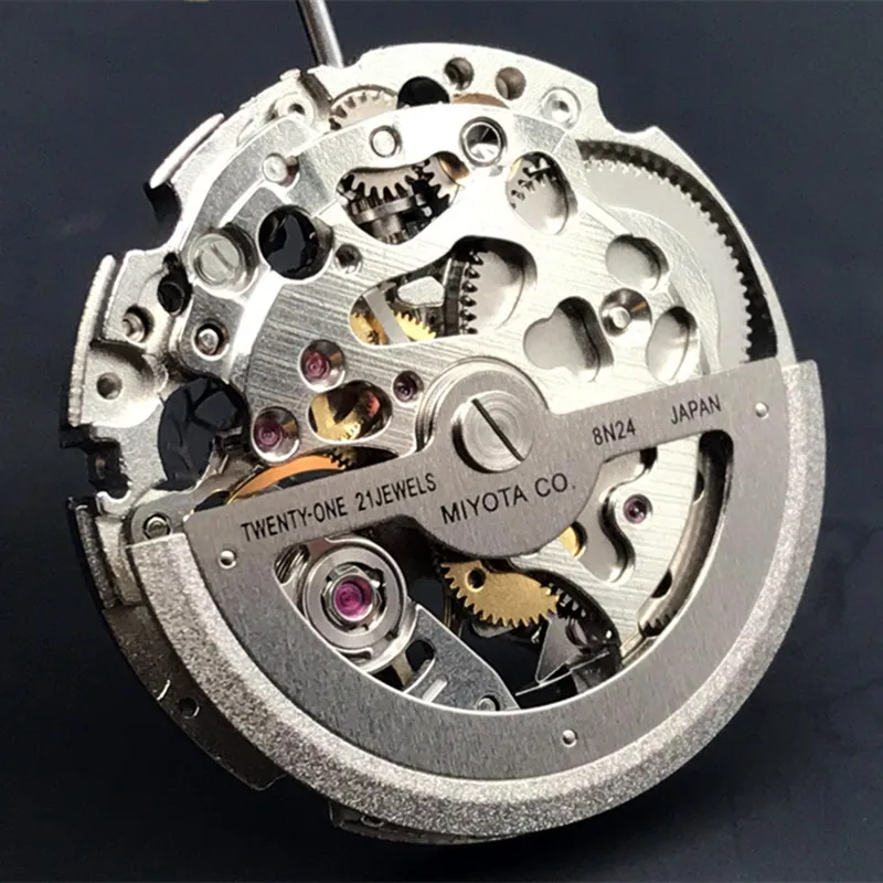 Японская Автоматическая Miyota Movt 8N24 21 драгоценности Золотая версия