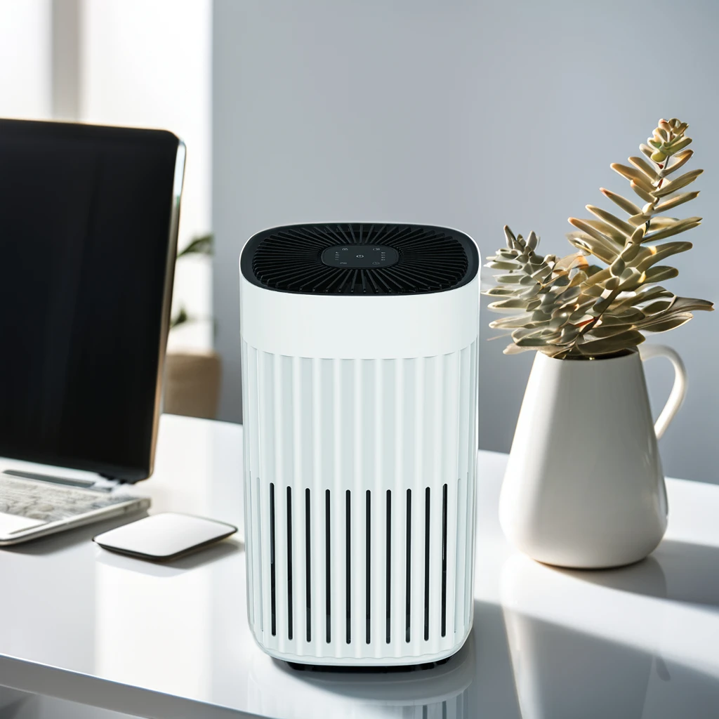 2021 Trending Portable Smart Air Purifier with Manual Power Source Desktop Cleaner Low Price Manufacturing HEPA Filter