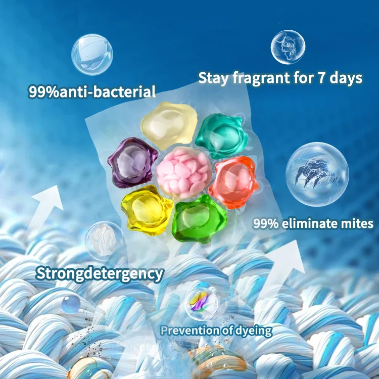 Factory Wholesale Price Laundry Washing Detergent Capsules Soften Clothes Last Fragrance Clean Laundry Pods 7 in 1