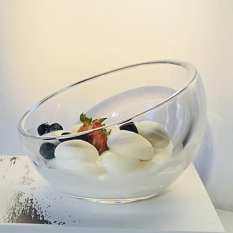 Коммерческая стеклянная миска посуда для кухни завтрака персонализированные нестандартные салатные фруктовые прозрачные стеклянные миски оптовой продажи