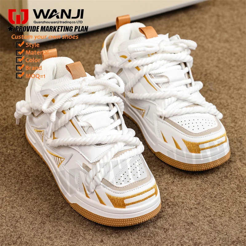 Stock Wholesale Bulk Order High Quality Leisure Comfort Non-Slip Thick Sole Height-Increasing Casual Mens Sneakers Sports Shoes