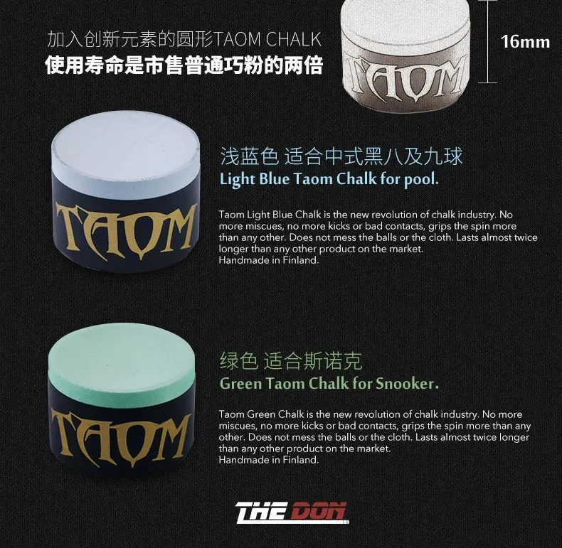 Original and Cheap Price Imported Taom Billiard Premium Chalk 2.0 Blue or v10 Green