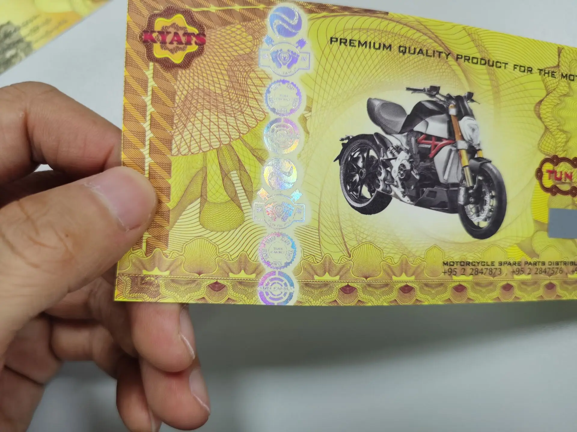 laser hologram stamp scatch off lottery ticket