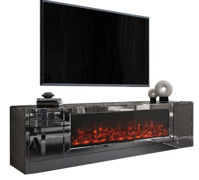 wall wood  TV cabinet with Fireplace TV Stand Living Room Storage  TV shelf