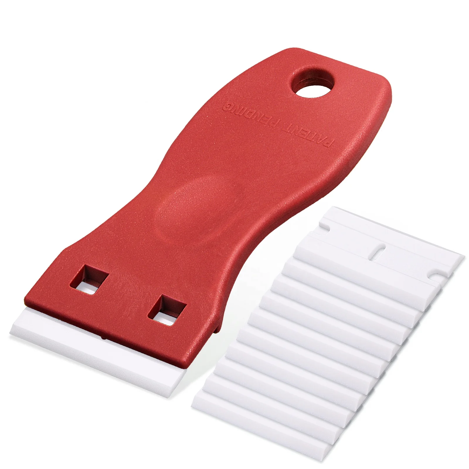 ARLANY Custom Logo and Packaging Adhesive Tape Removal Scraper Tiffany red Tape Scraper For Hair Extension Tape Tabs