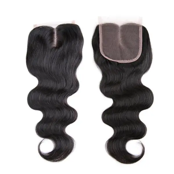 human hair weave bundles with 4x4 closure straight