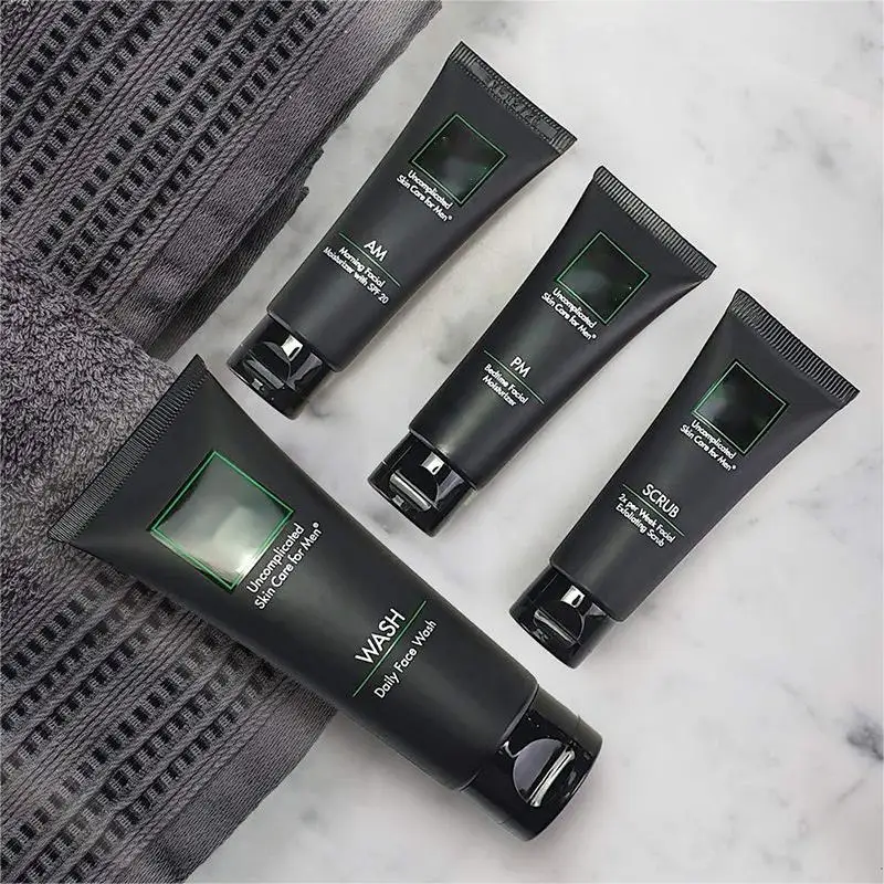 Private Label Mens Skin care Products OEM Vegan Organic Repair Moisturizing Acne Anti Aging Skin Care Set for Men