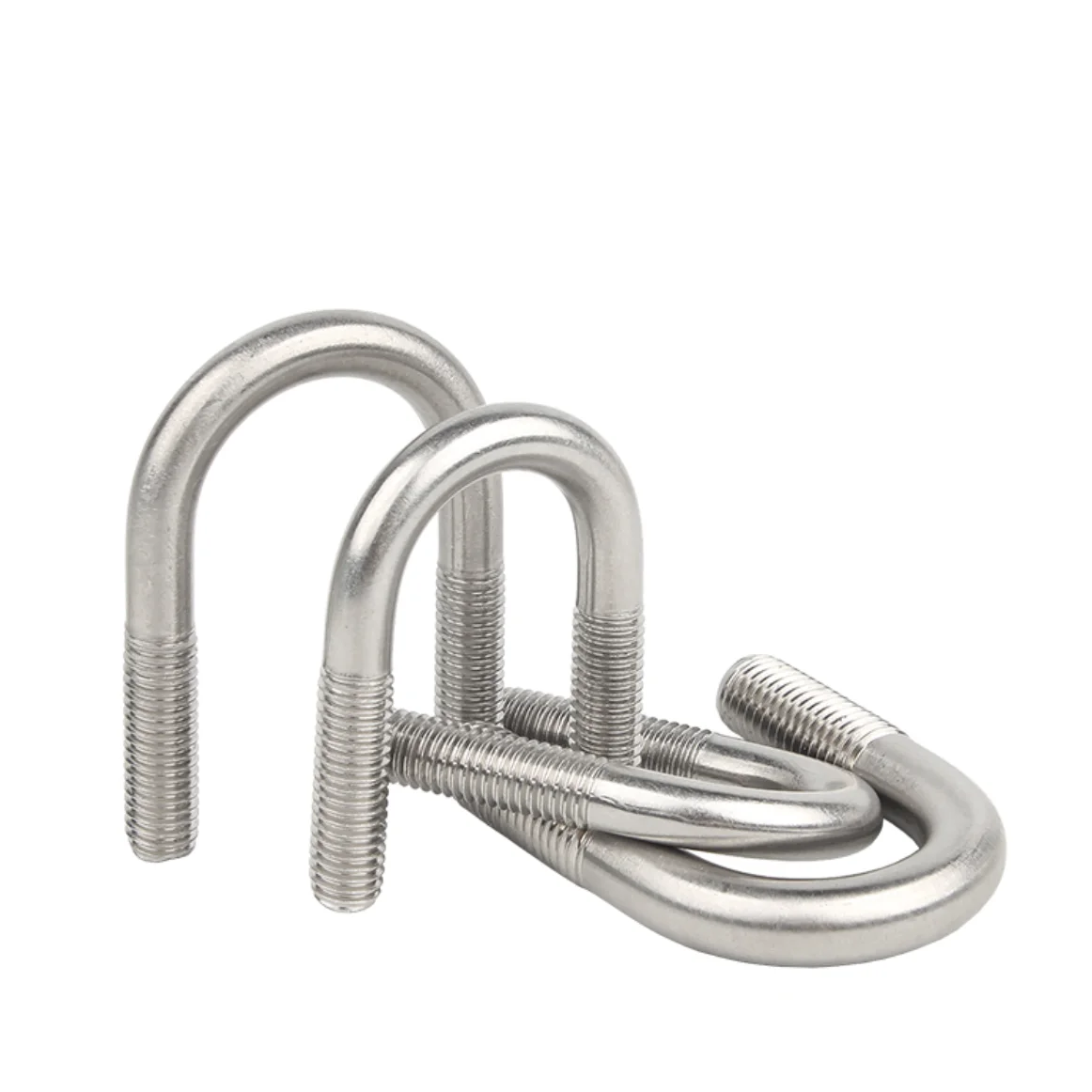 Din3570 Stainless steel 304 316 U Bolt Clamps Rope Clamp U bolt M10 Flat Fastener Drop Forged Bolts and nut