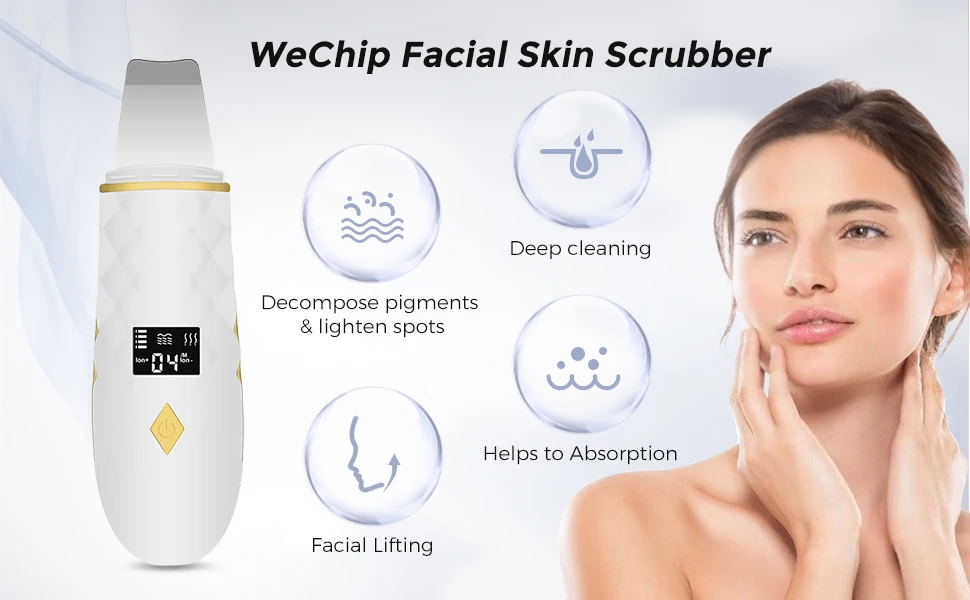 
Beauty skin rejuvelation Ultrasonic Skin Srubber ultrasonic cleaner facial equipment 