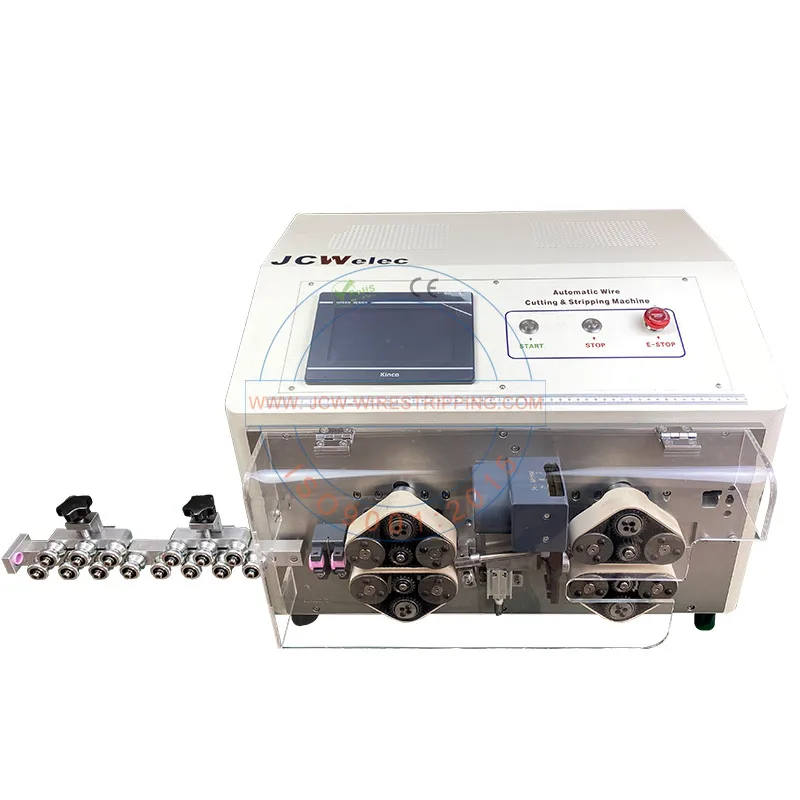JCW-CS13 Automatic wire cut strip multi core cable belt feed both layers cutting and stripping machine