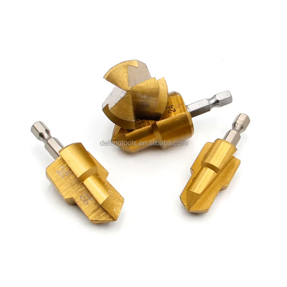 3PC Hexagonal handle lifting drill bit 15-31mm Step drill PPR water pipe reaming drilling water electrical accessories tool