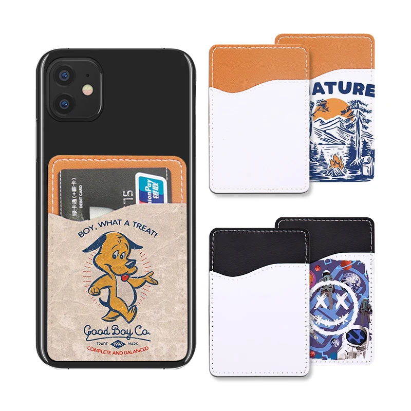 Пользовательский логотип, пустой держатель для кредитных карт, цветная полиуретановая сублимационная визитница, бумажник для телефона