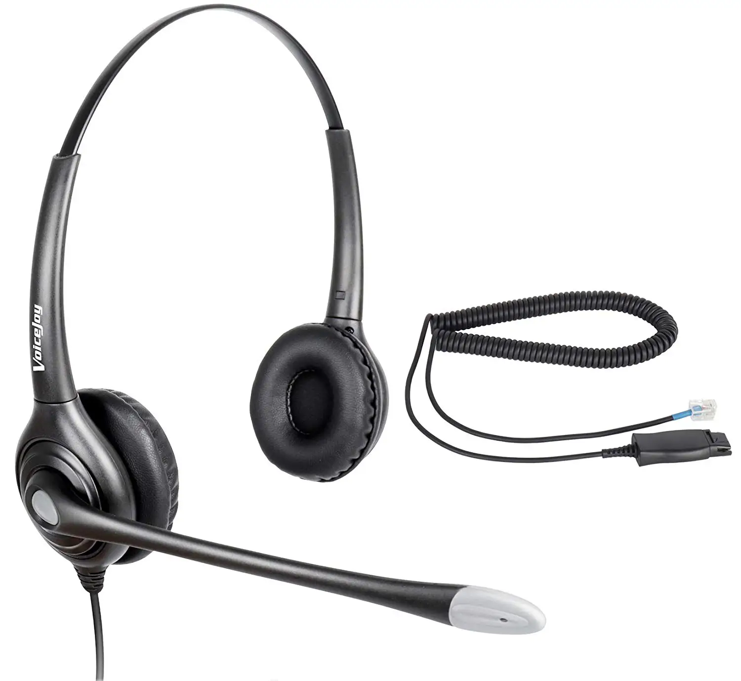 Binaural Noise Canceling Call Center/Office Headset & HIS Cable for Avaya IP 1608, 1616, 9601, 9608, 9611, 9611G, 9620, 9621