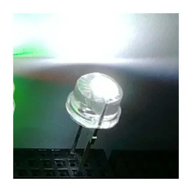 High output 150mA 55-65lm Super bright 8mm transparent Clear Lens straw hat 0.5w cool white red green blue led diodes for lights