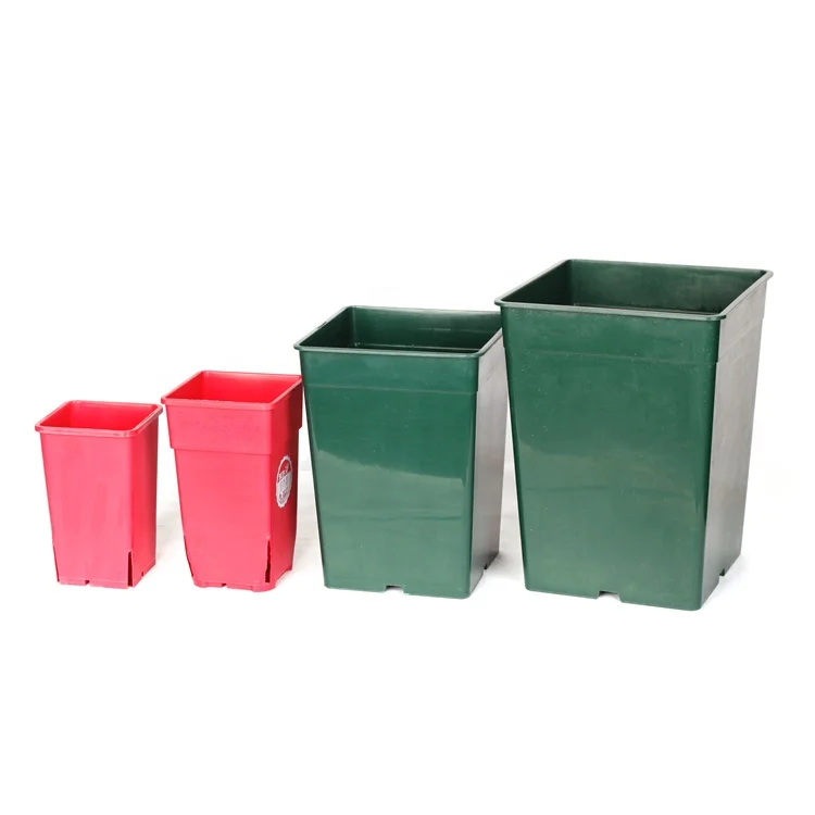 Outdoor Square 1 4 5 6 7 20 Gallon Inch Flower Pot Planter Tree Nursery Pots Plastic Nursery Containers One Gallon Pot For Seeds