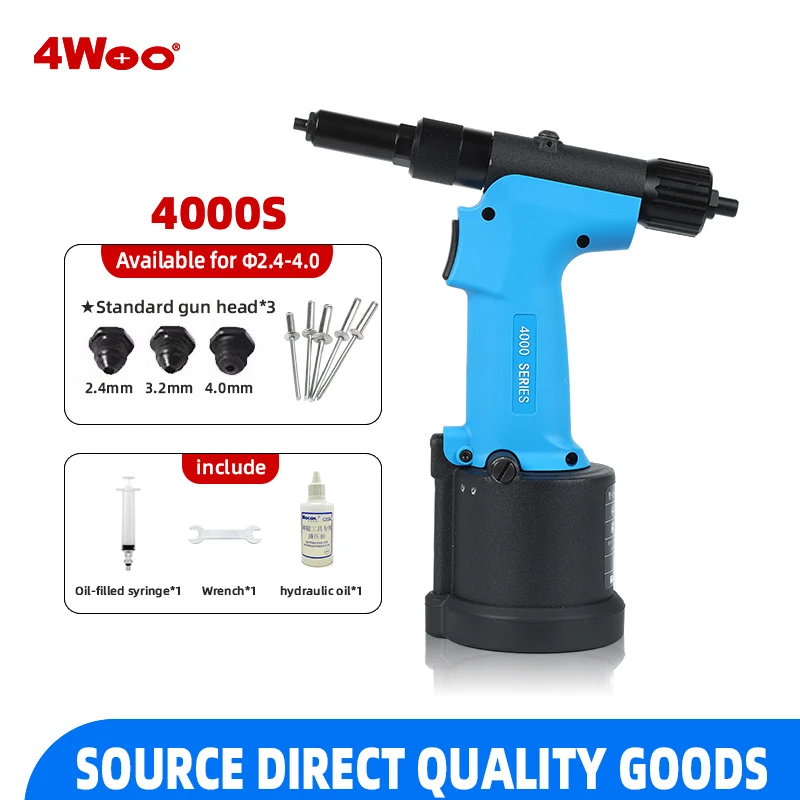 Pneumatic 4000s Rivet Gun 2.4-4.0mm Durable Pneumatic Riveting Tool Automatic Powerful Pull Force Air Riveter