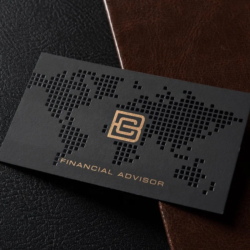 
Free design two Sides Printing advertising QR code card embossed number card customized business card 