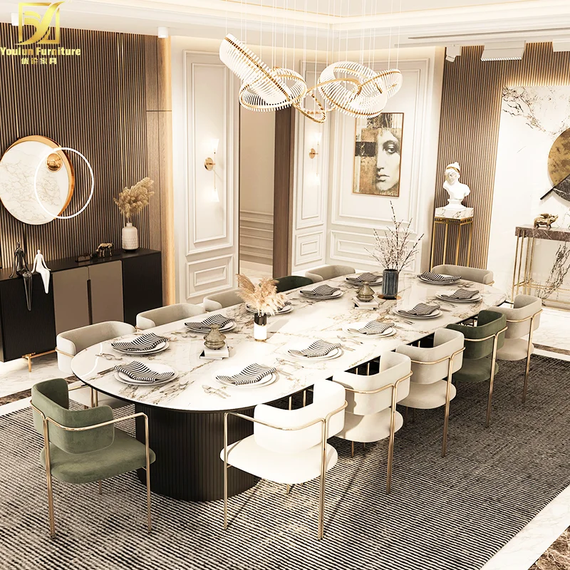 luxury luxurious italian gold 10 seats chairs person white dining table set 12 seater