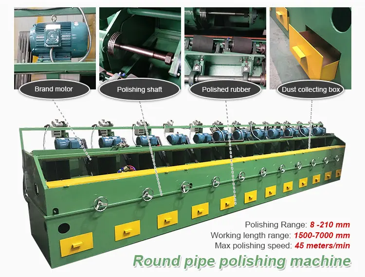 Stainless steel pipe electro polishing machine