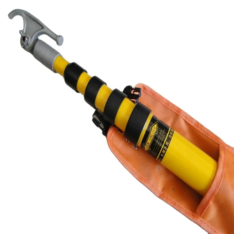 Adjustable hot stick fiberglass insulation tube