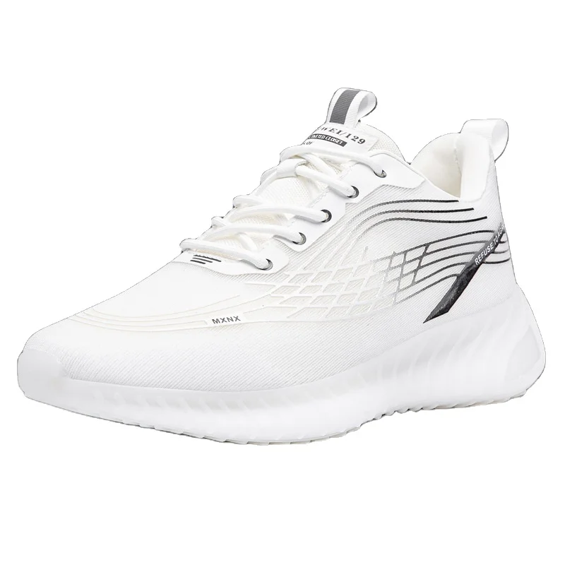 Ultralight Sport Shoes Mesh Fly knit Men Casual Running Sneakers Latex insole Wholesale Man sport trainers OEM factory