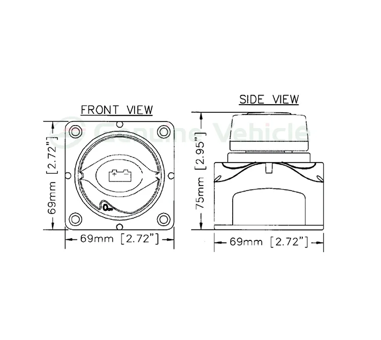 Genuine Vehicle Disconnect Power Isolator battery caravan RV Cut Off  Battery Switch 48V 275A DC