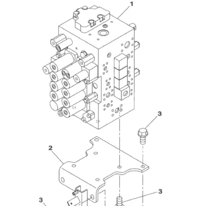 Клапан управления экскаватора CX210B гидравлический клапан KRJ10310