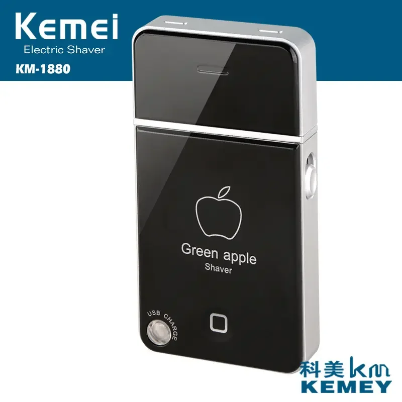 Kemei KM-1880 Wholesale Mini Electric Shaving Rechargeable Travel Use USB Electric Shaver for Car Use