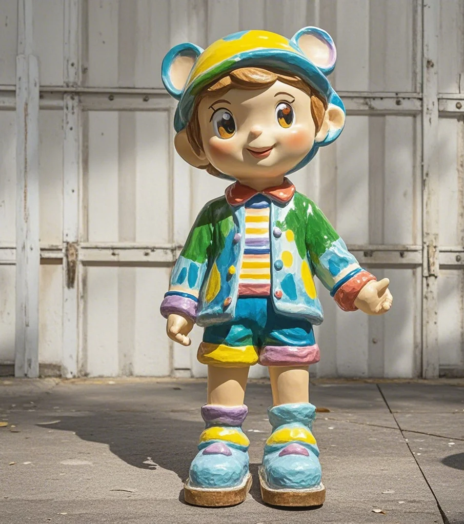 Wholesale Fiberglass Customized Life Size Multi Coloured Cartoon Figure Statue For Sale